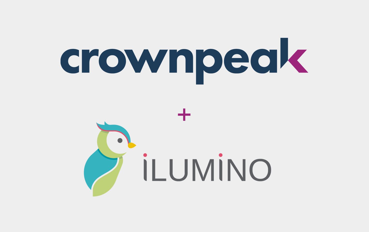 Crownpeak and ilumino logos in lockup format.