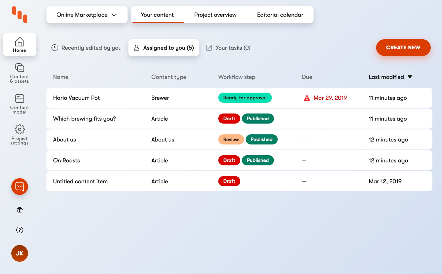 The new Kentico content UI