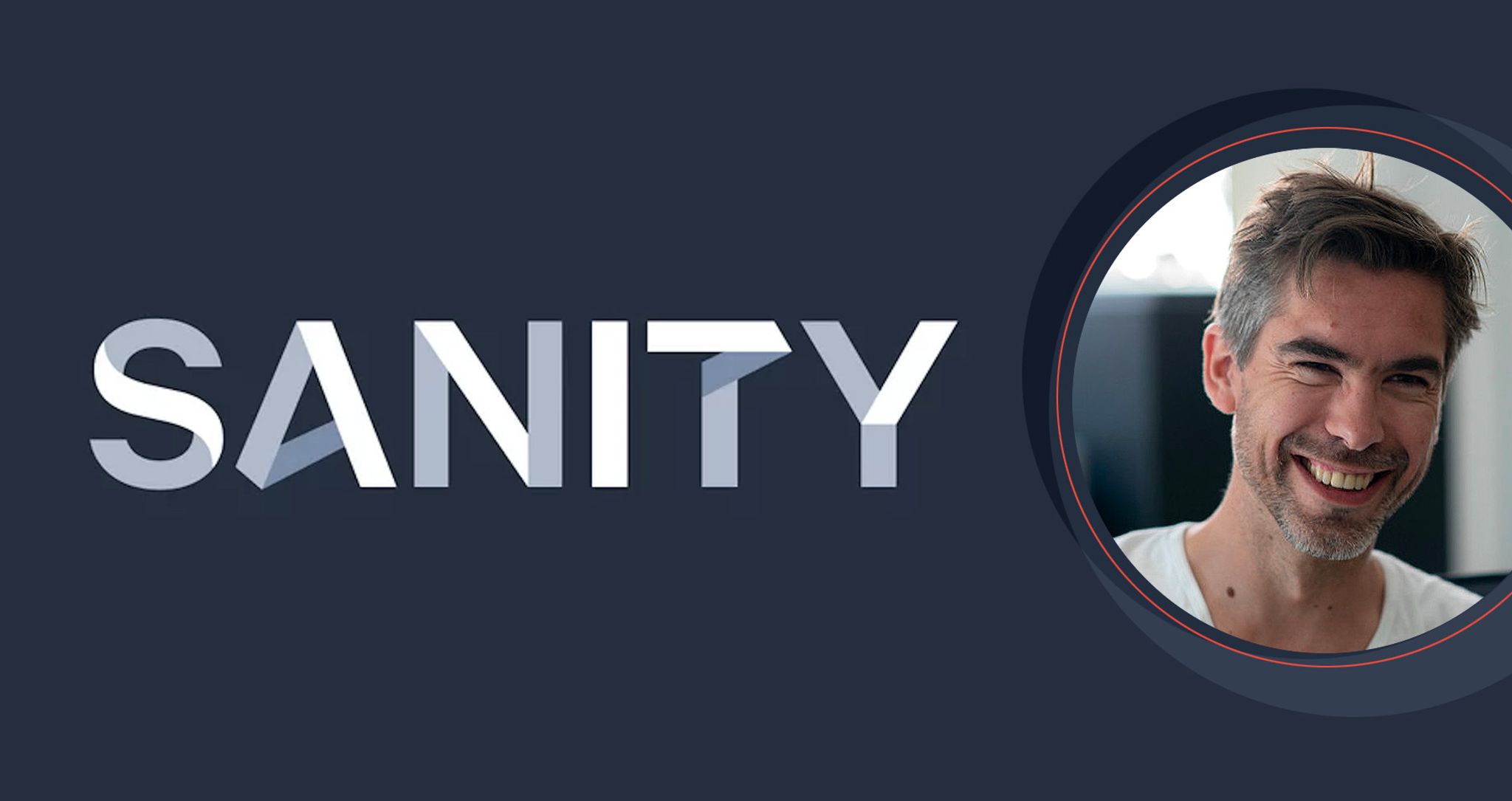 Sanity logo with image of CEO Magnus Hillstead