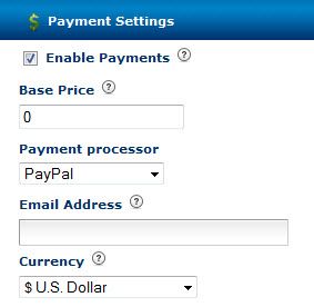 Payment Options in Forms - LightCMS