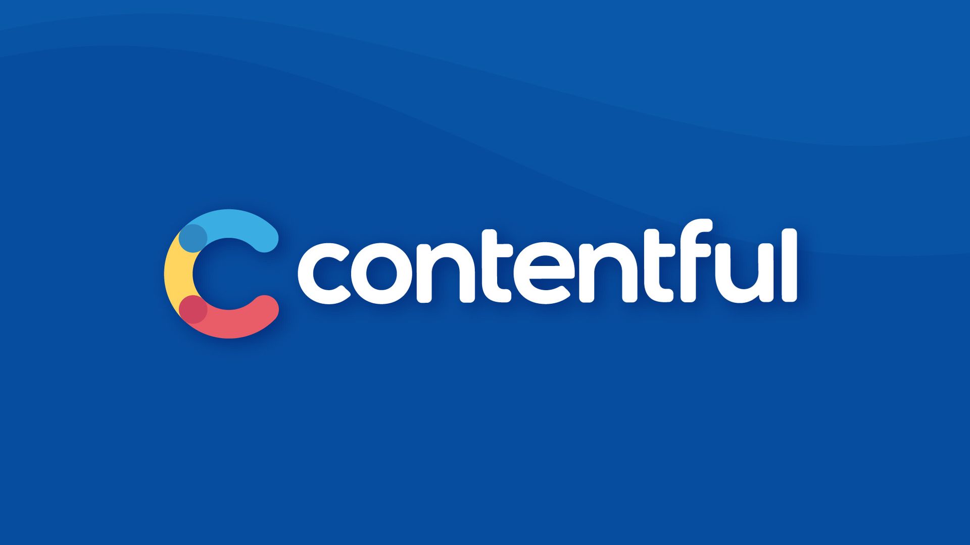 Contentful logo on blue background