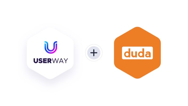 UserWay and Duda logos