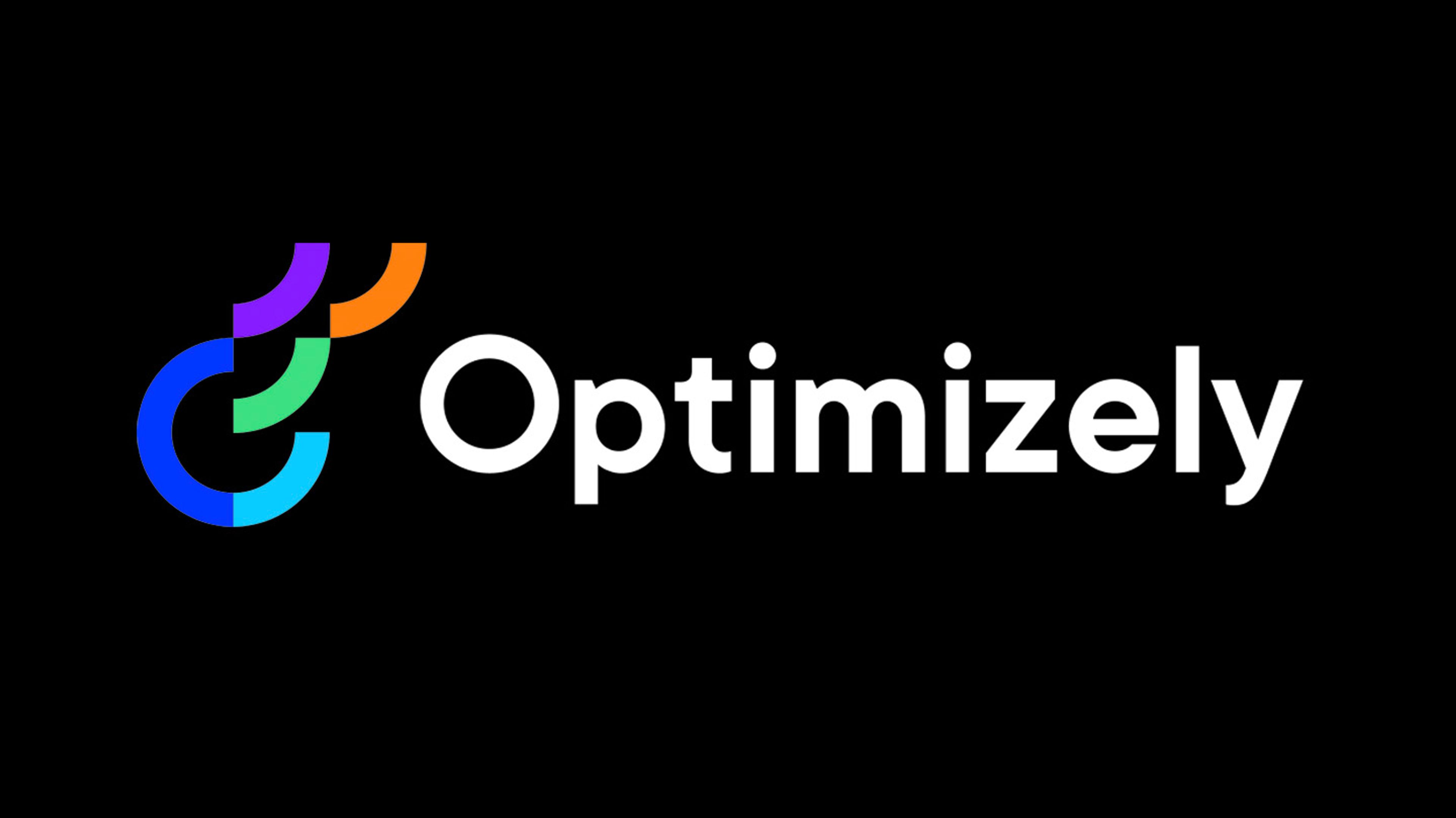 Optimizely logo against a black background
