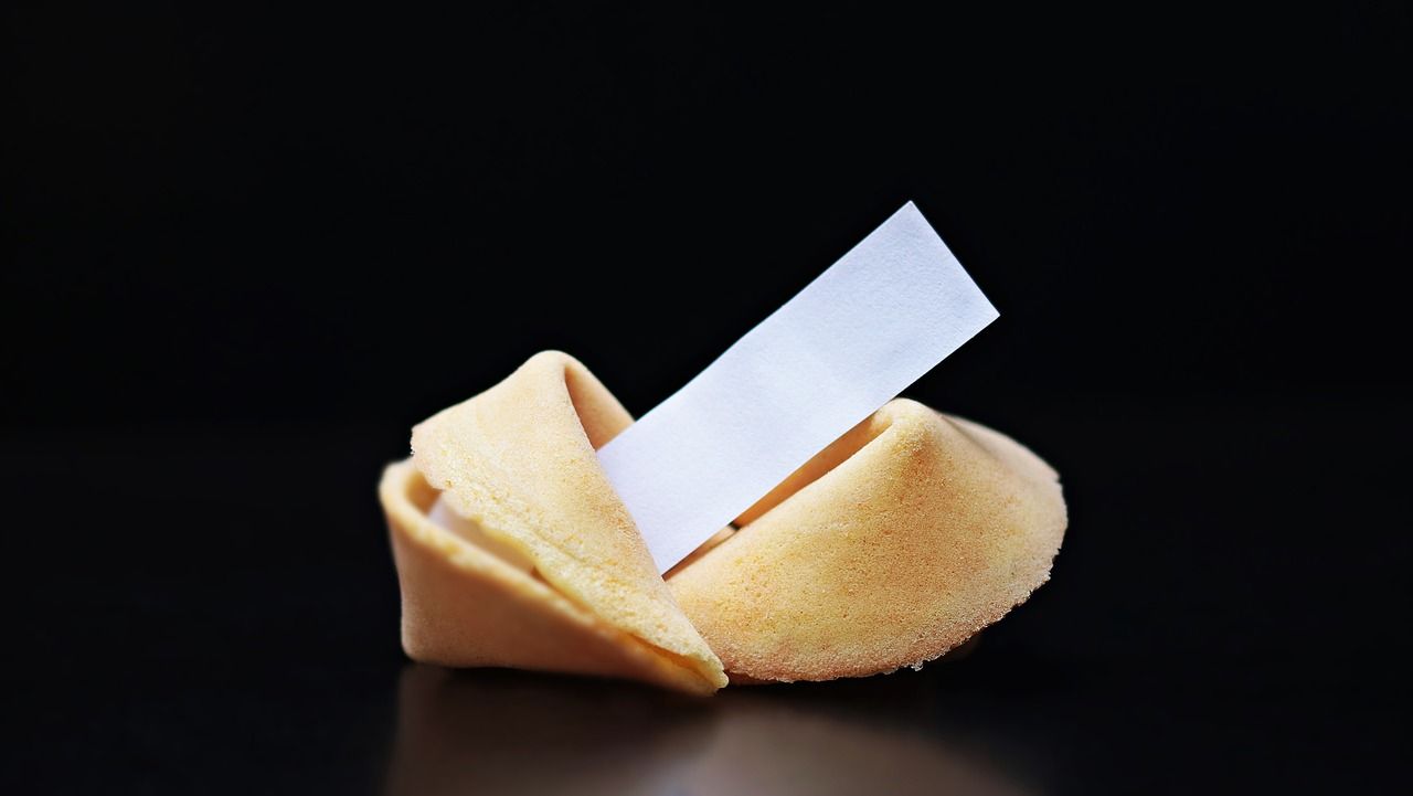 Fortune Cookie with blank paper