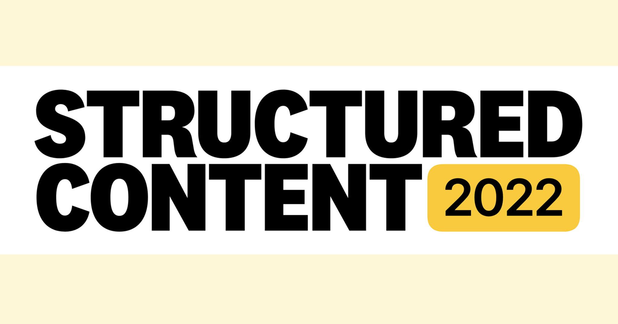 Image of Structured Content logo against yellow background