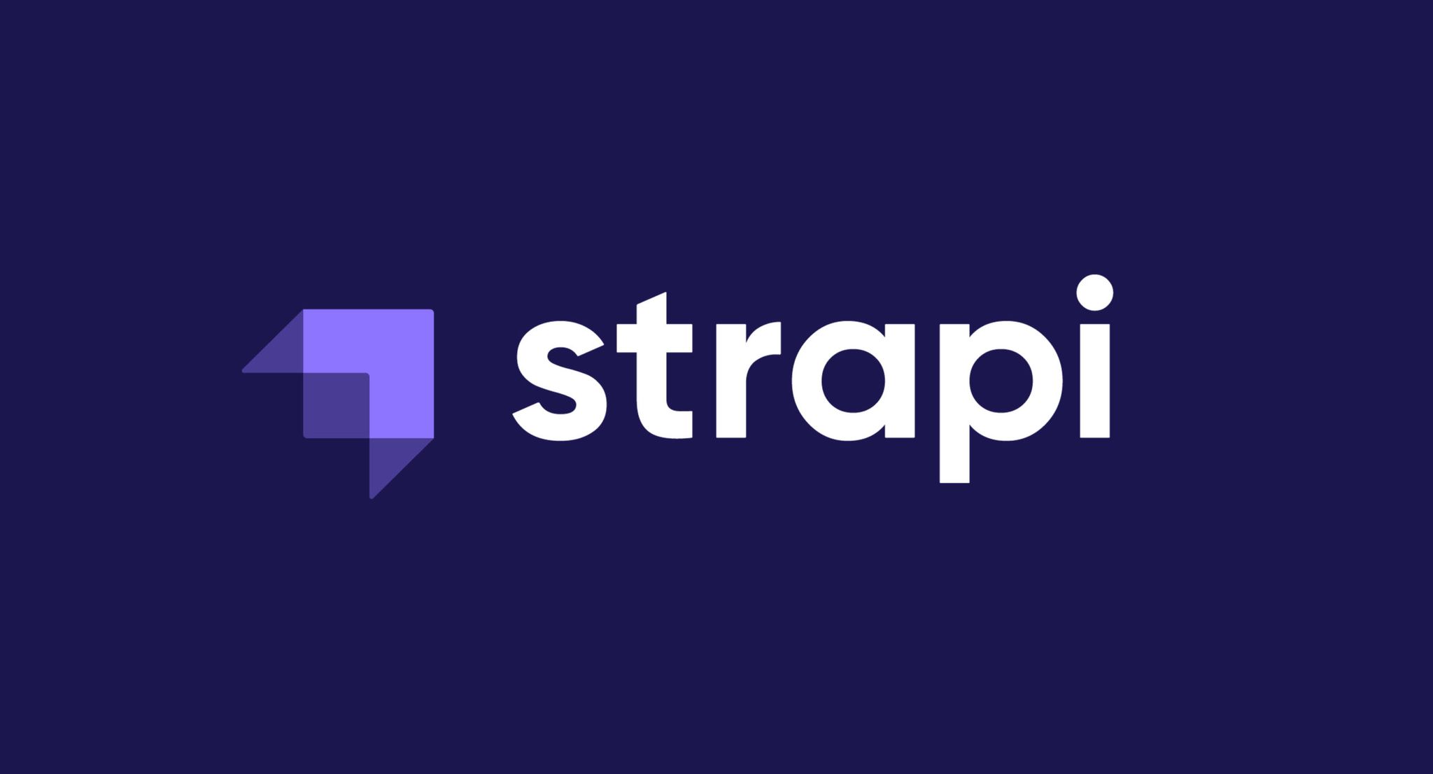 Strapi logo against a dark background