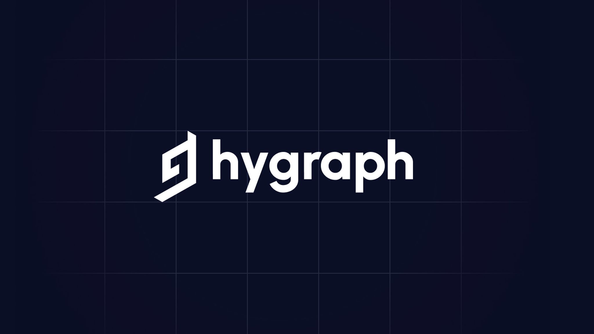 Image of new Hygraph logo against a dark background with a graph pattern