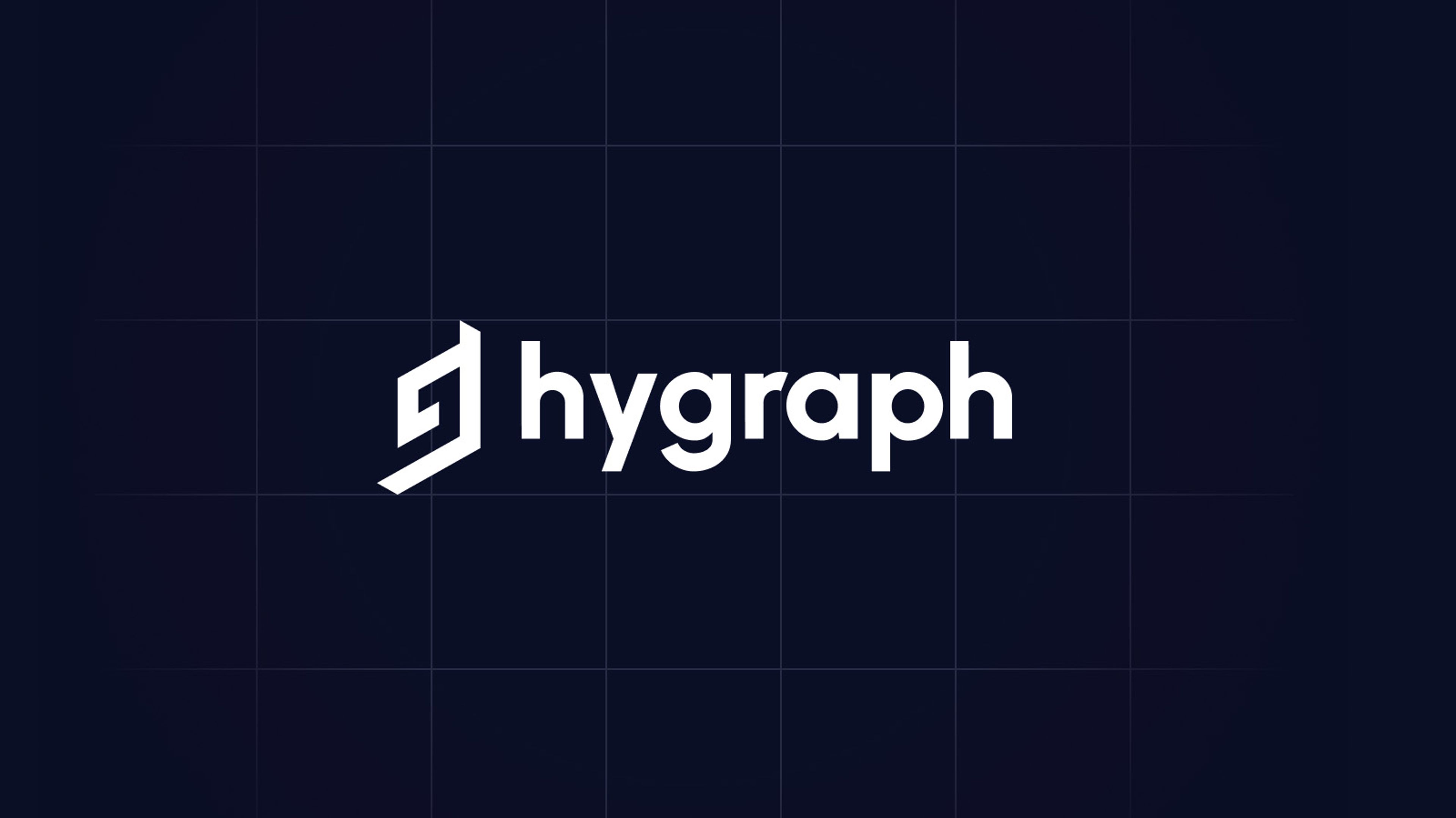 Image of new Hygraph logo against a dark background with a graph pattern