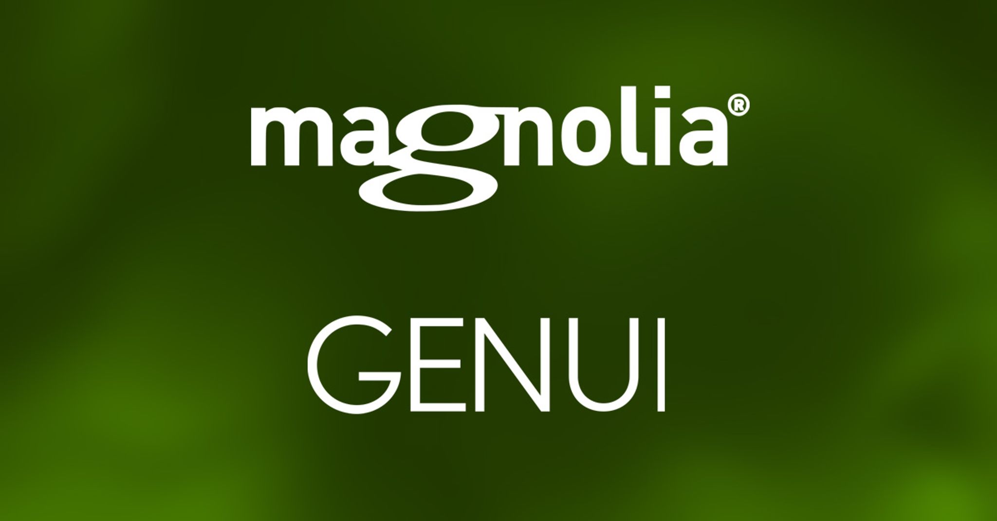 Image of Magnolia and Genui logos against a green background