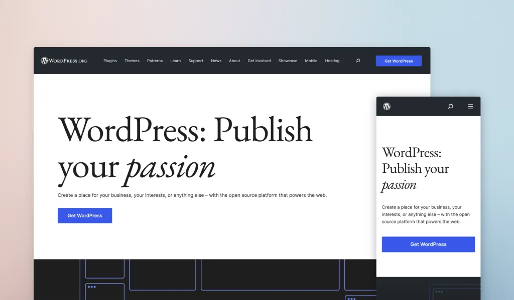 WordPress new design