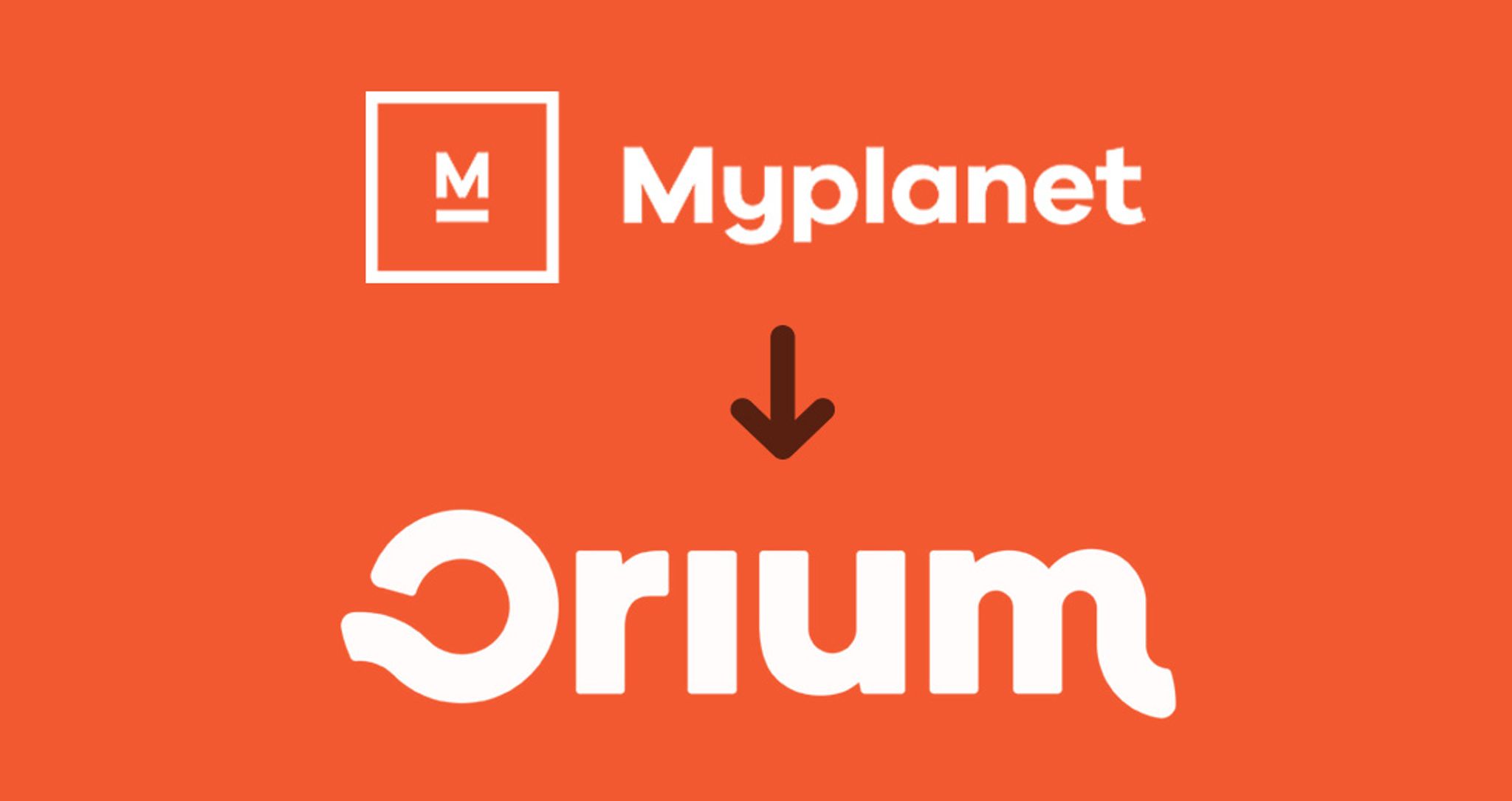 Image of Myplanet logo transforming to Orium logo
