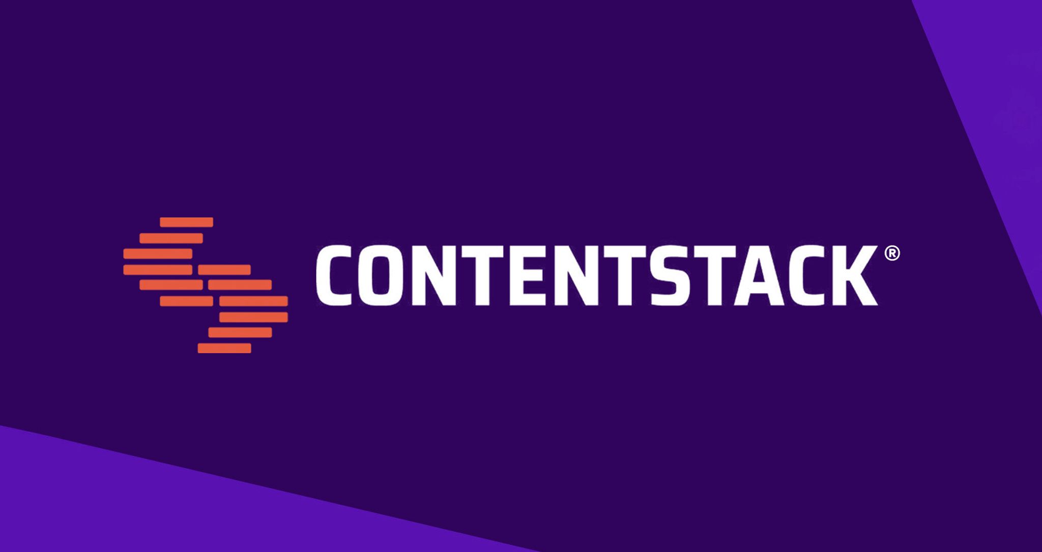 Contentstack logo against purple background