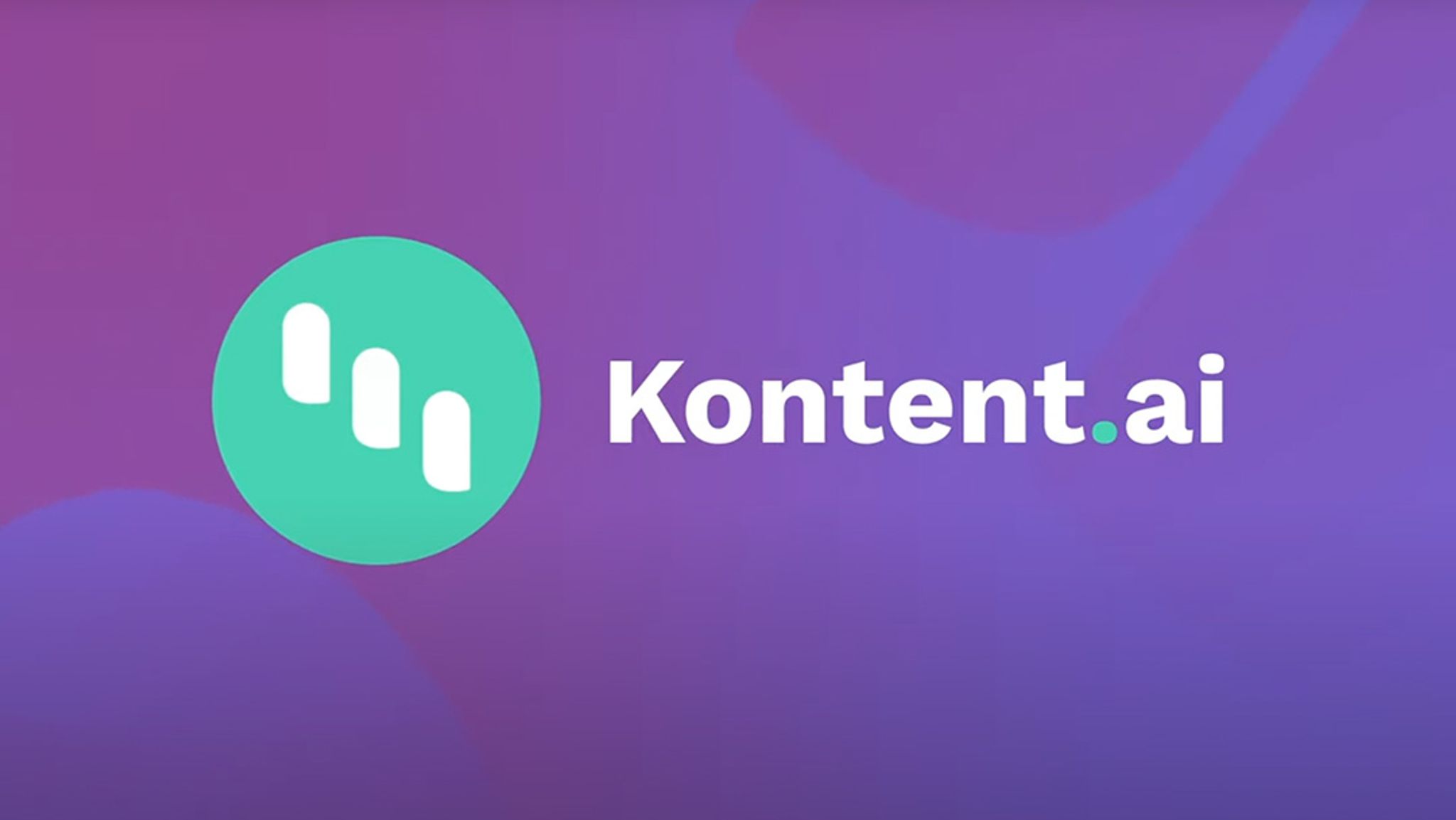 Kontent.ai logo against a tech background
