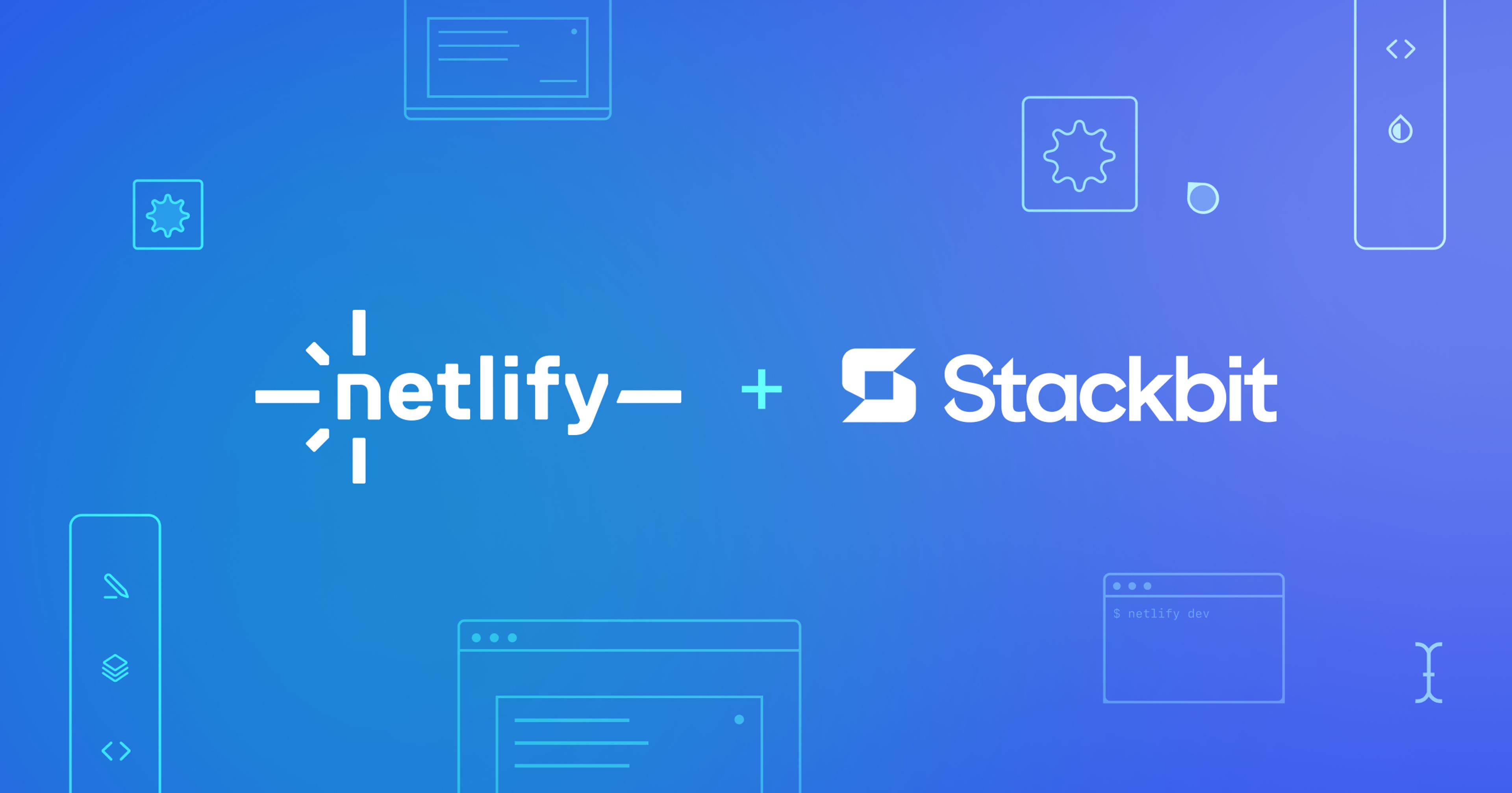 Netlify and Stackbit logos
