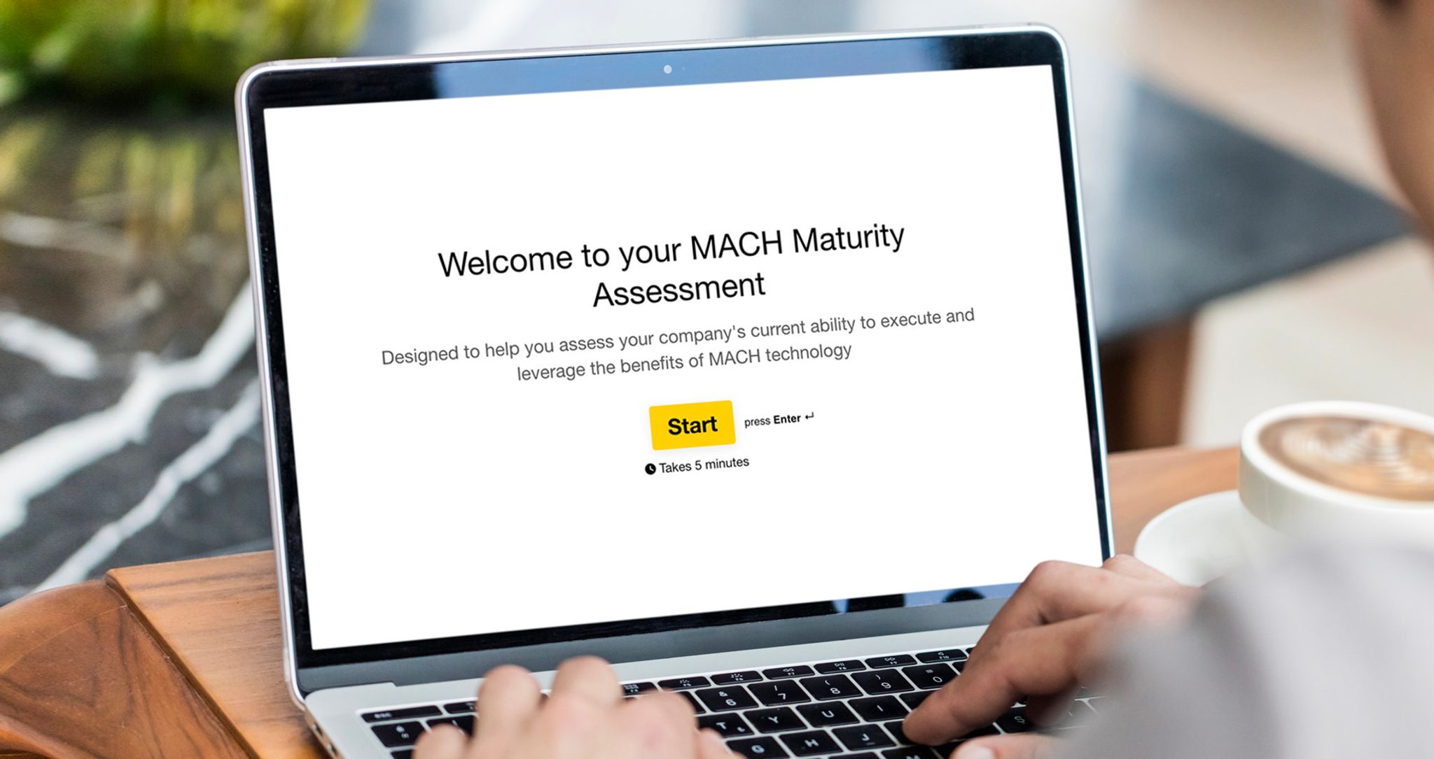 MACH Maturity Assessment on laptop