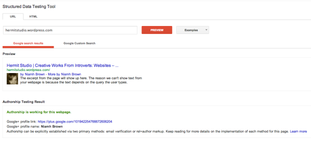 Google Authorship Test