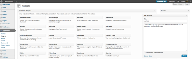 WordPress Authorship Widget