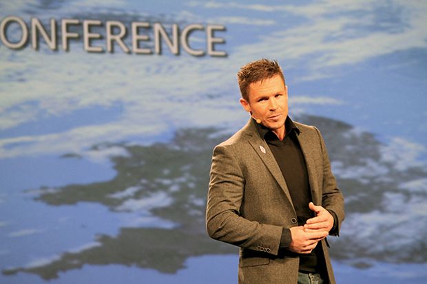 Felix Baumgartner during Day 2 General Sessions