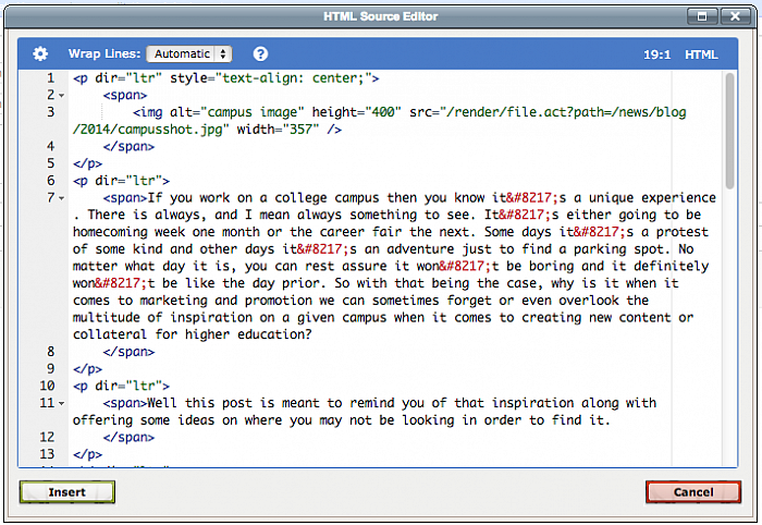 Cascade Server Advanced Code Editor