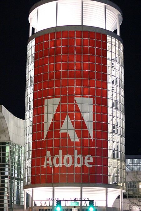 Adobe Logo on the Convention Center
