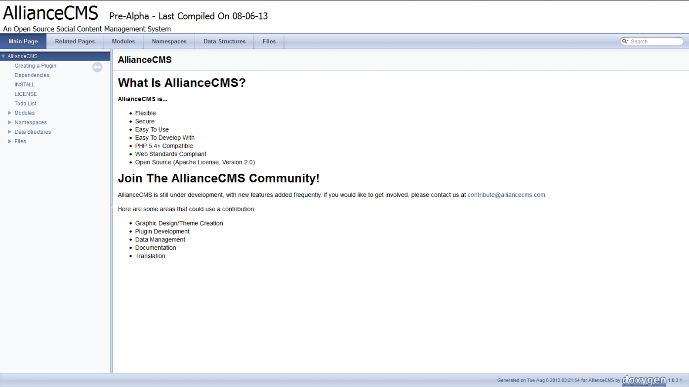 Alliance CMS - API