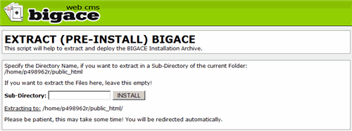 Bigace Content Management System