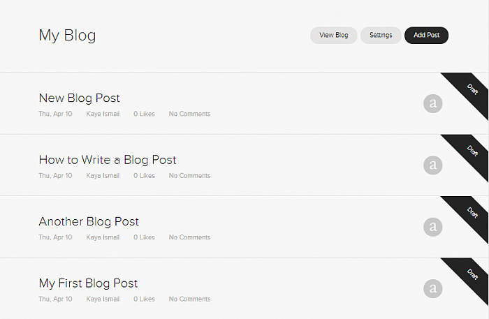 Squarespace Blogging