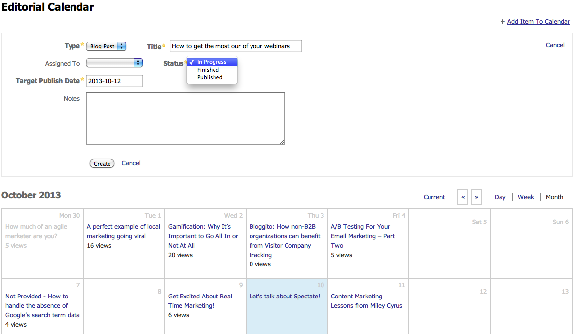 With the Editorial Calendar that comes standard with Cascade Server, you can plan blog posts and other content pieces, assign them to users, schedule them on your calendar, and even see how past pieces are performing. Regularly scheduling new content to be published can significantly improve your search ranking.