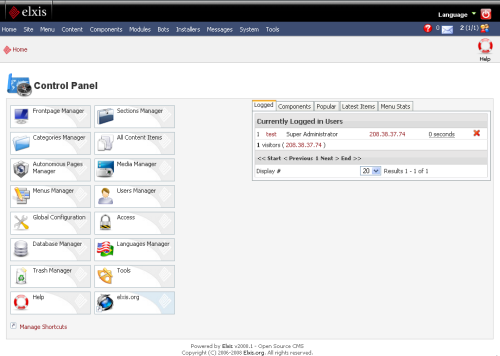 Elxis Content Management System