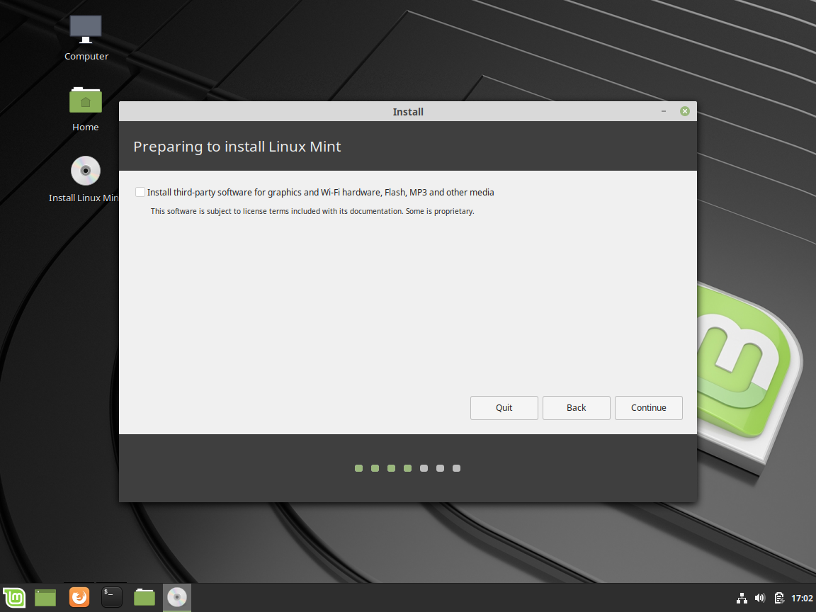How to Install Linux Mint - Third Party Software