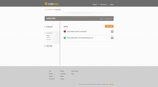 MobStac Feeds