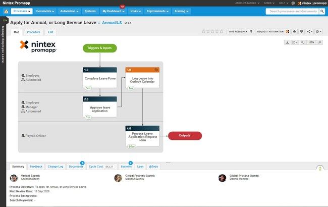 In Nintex Promapp, a process expert maps a process, then clicks “Request Automation” to generate a workflow in Nintex Workflow Cloud. Learn more about process management and automation at Nintex.com.