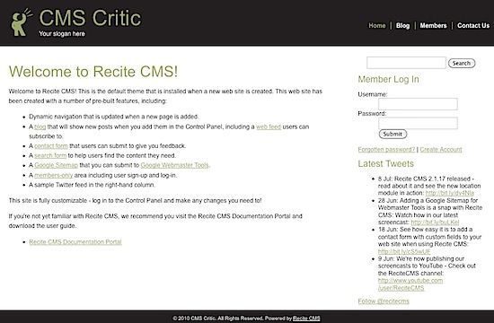 Recite CMS Review | CMS Critic
