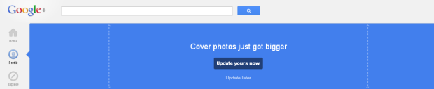 Google+ Profile Cover Prompt