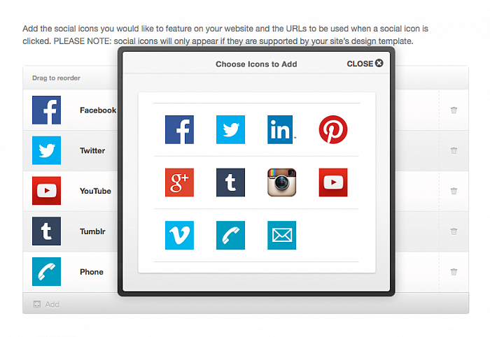 LightCMS Social Icons