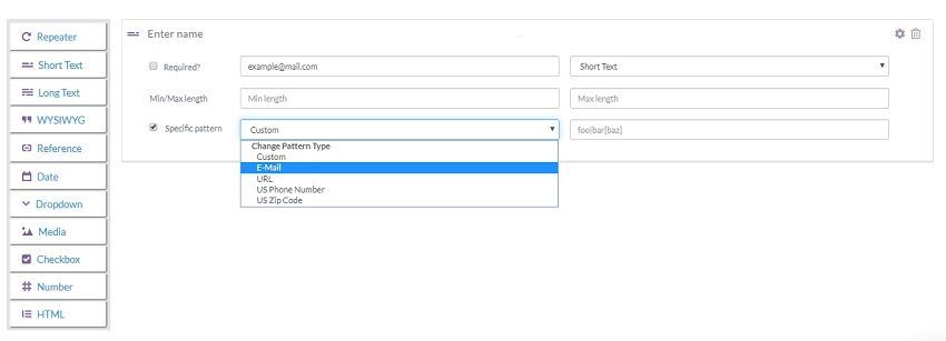 Butter CMS RegEx Validation Field