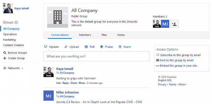 Yammer Groups