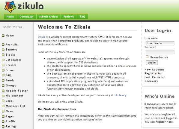 Zikula Review