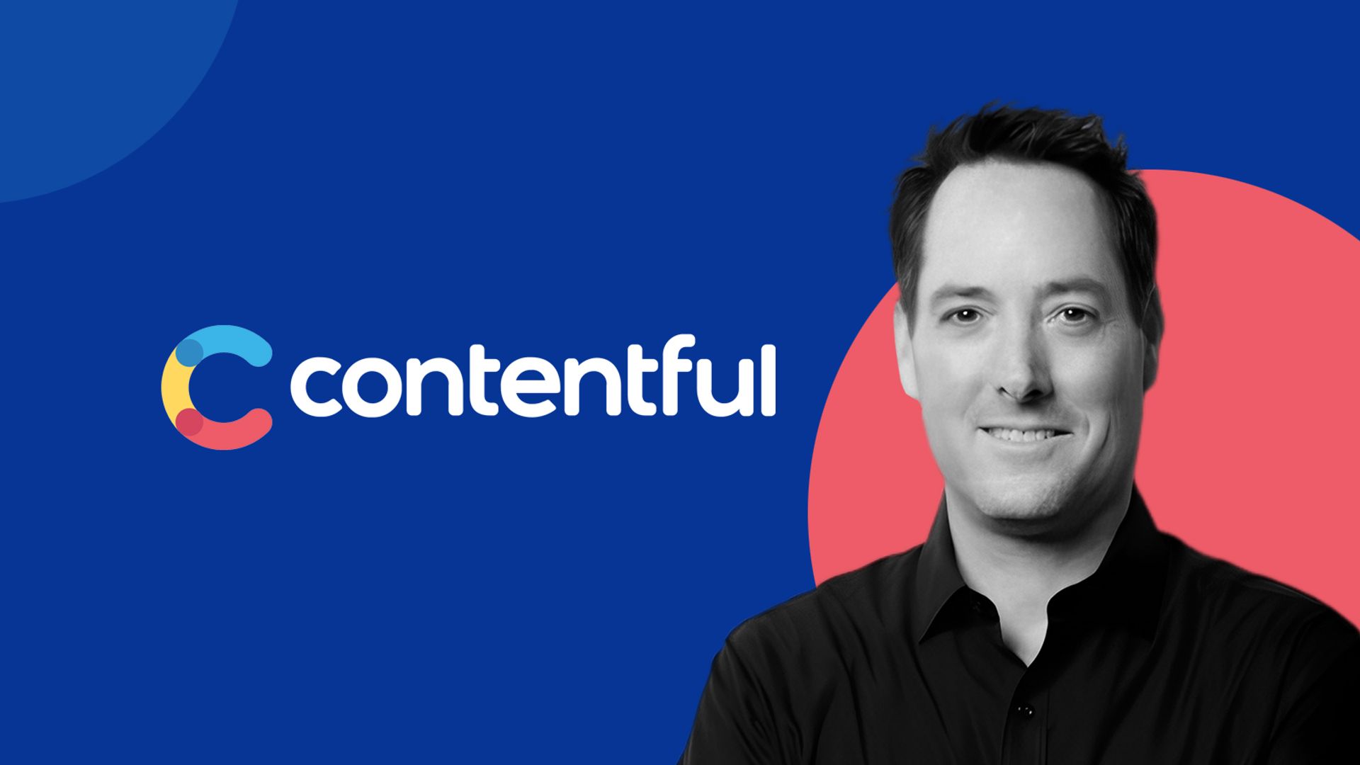 Contentful logo with headshot of CEO Steve Sloan