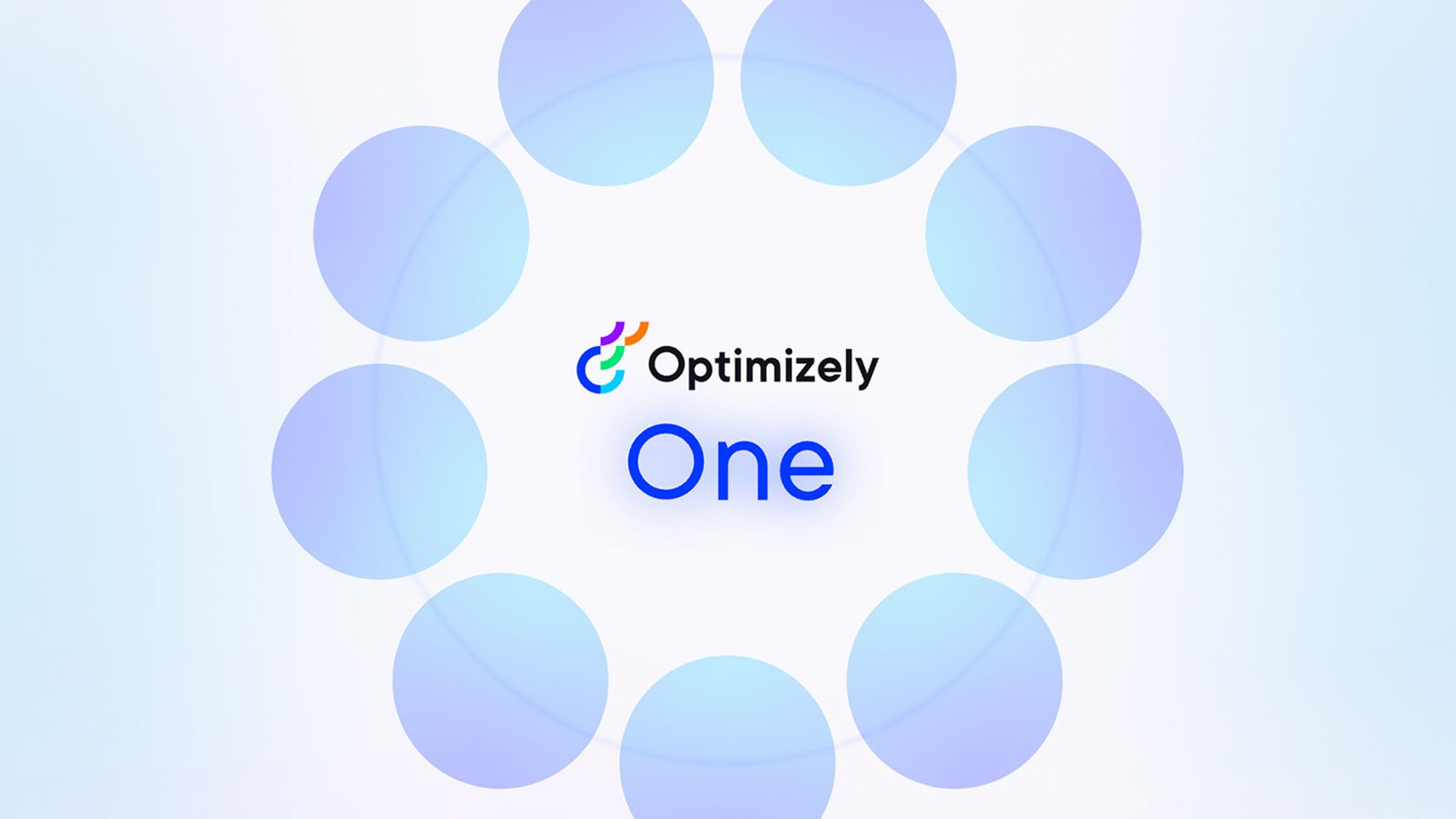Optimizely One logo in the center of multiple circles