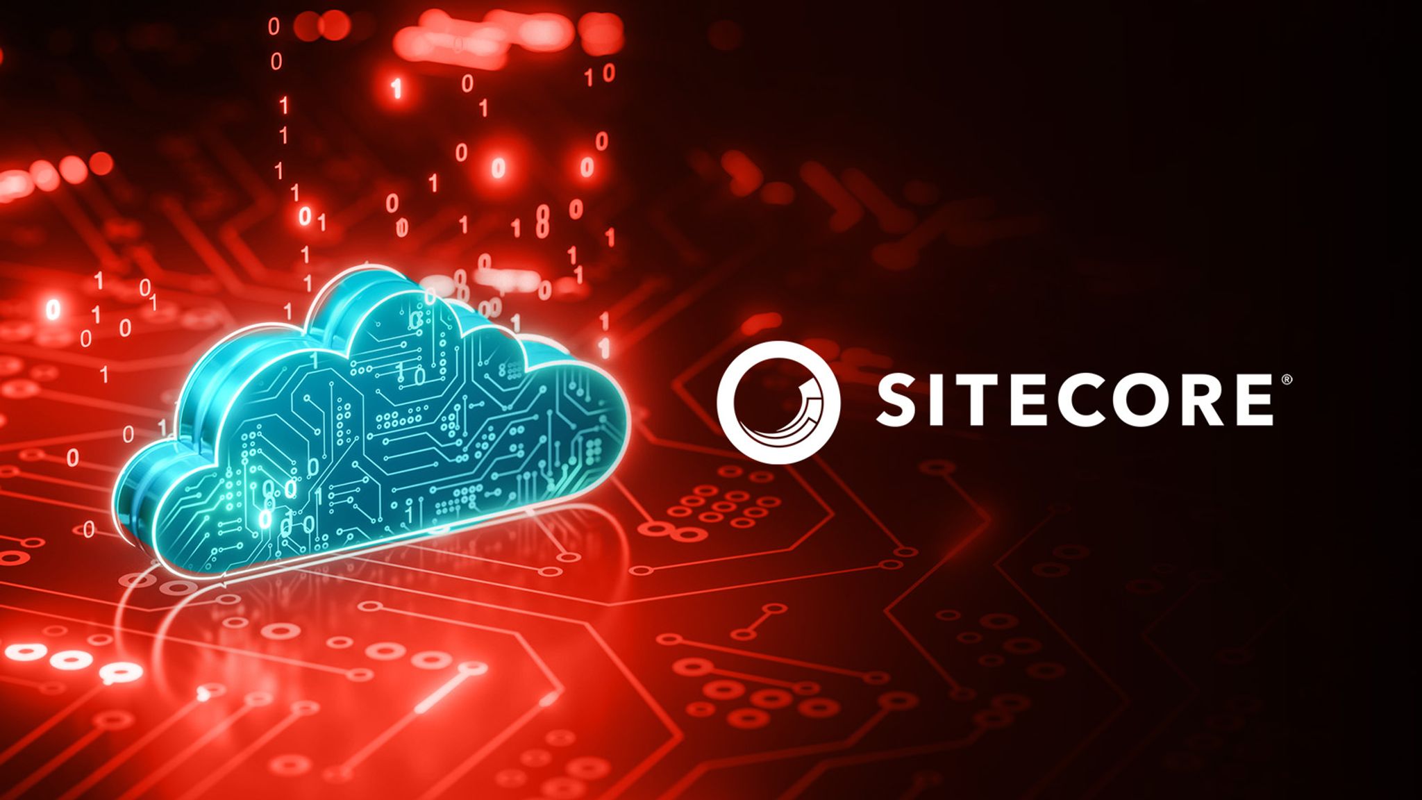 Sitecore logo with cloud illustration
