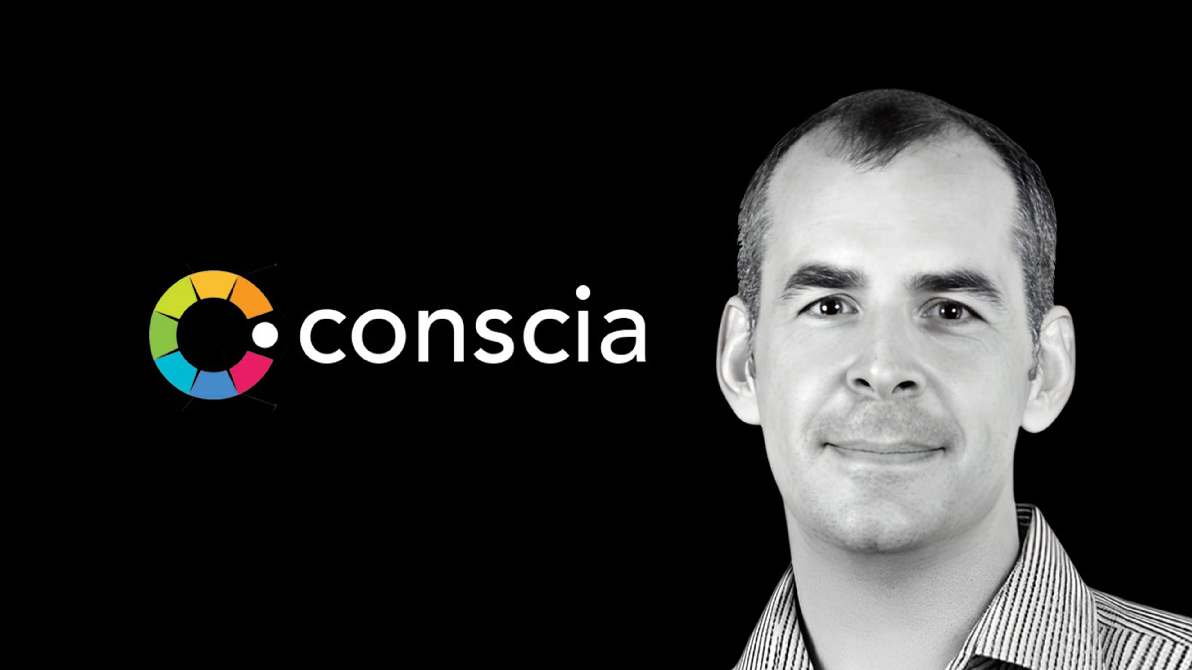 John West headshot with Conscia logo