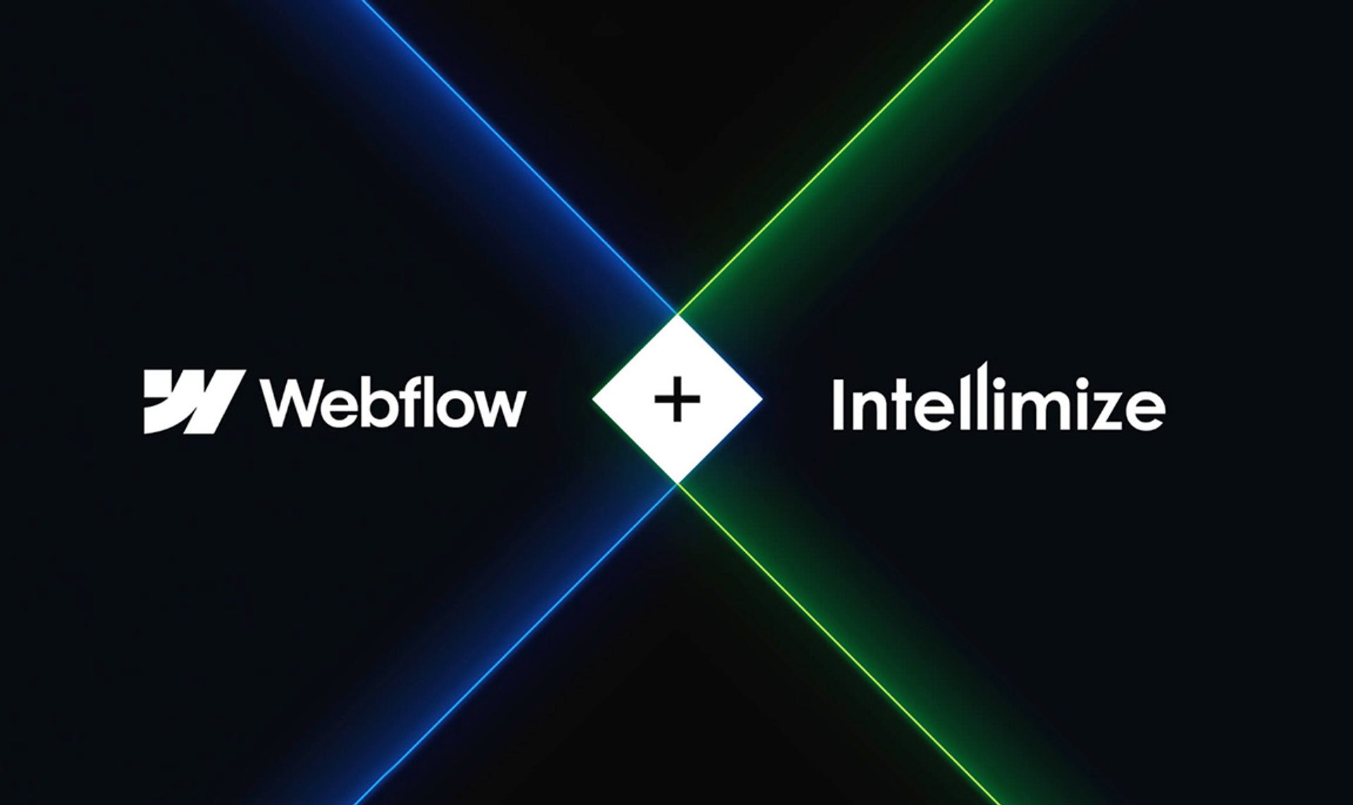 Webflow and Intellimize logos