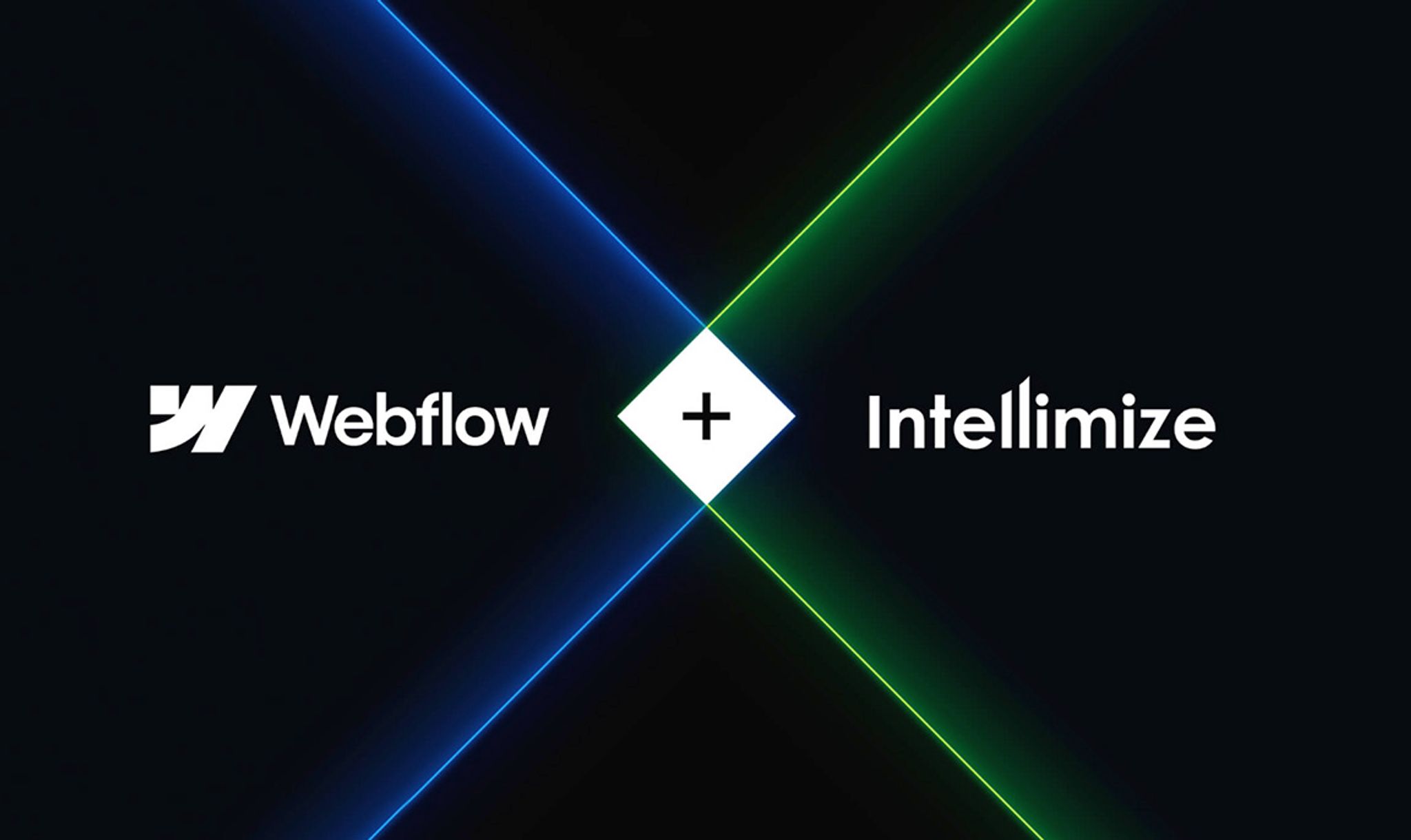 Webflow and Intellimize logos
