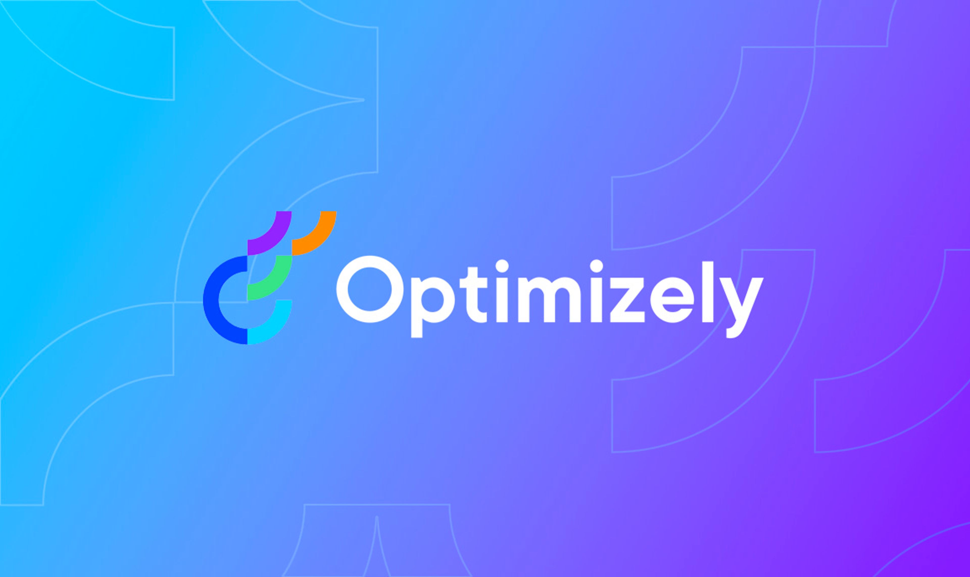 Optimizely logo against a blue background.