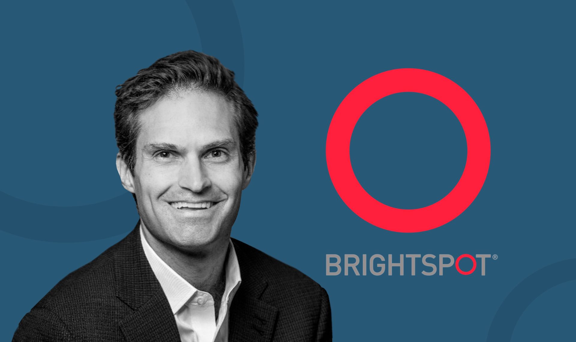 Brightspot logo and headshot of Raleigh McClayton, CEO