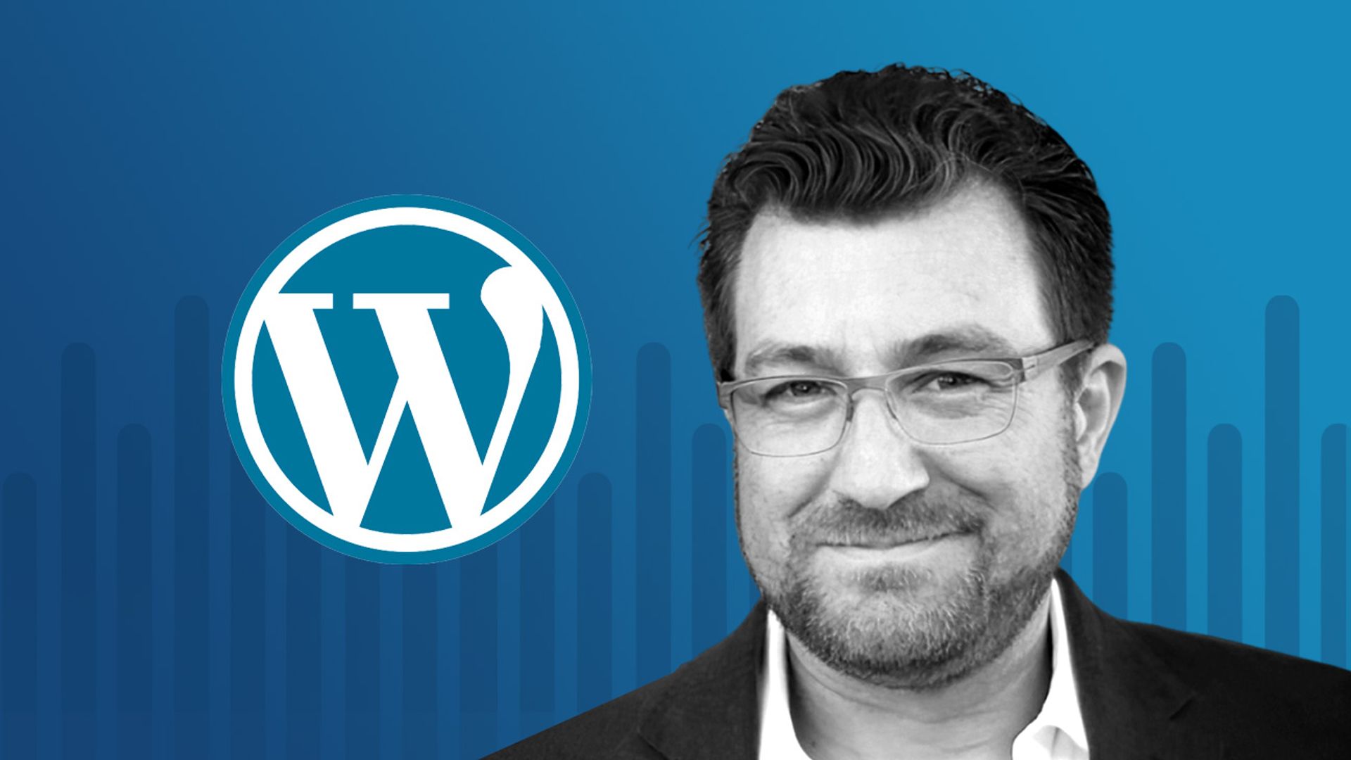 Karim Marucchi headshot and the WordPress logo icon