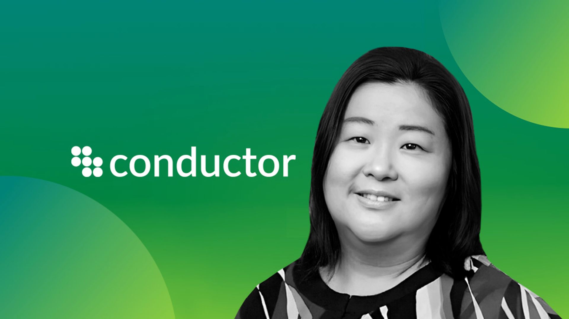Wei Zheng headshot and Conductor logo