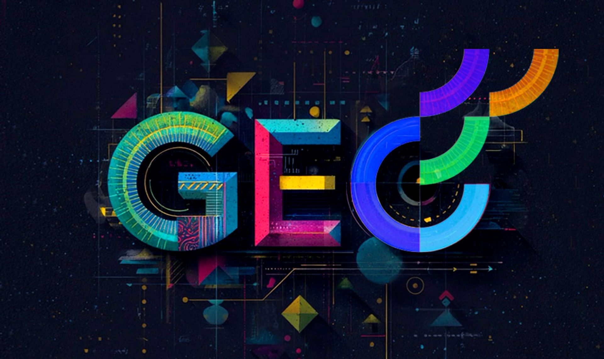 Optimizely logo and GEO text in a tech background
