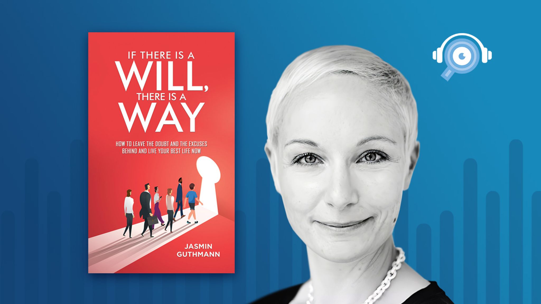 Jasmin Guthmann headshot and book cover